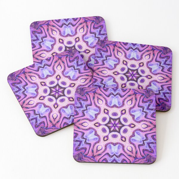 Item preview, Boho Vibes Abstract Mandala Maximalism Hippie Style Eclectic Mix of Blue Lilac Pink Purple 15 of 16 designed and sold by Beachy.