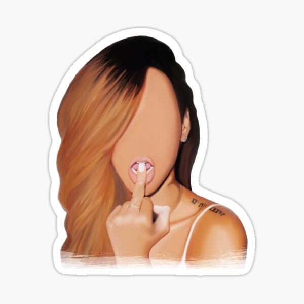 Rihanna Middle Finger Sticker