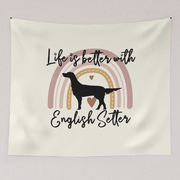 Item preview, English Setter Dog Rainbow Aesthetic Boho designed and sold by rafaeltto.