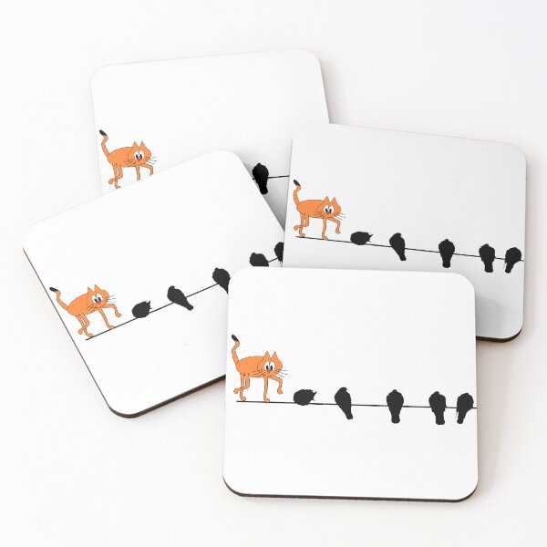 Item preview, CAT AND BIRDS ON HIGHWIRE designed and sold by DomGDesign.