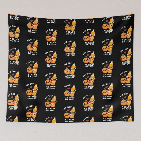 Item preview, I've Got A Crush On You Funny Soda Pop Puns (Dark BG) designed and sold by punnybone.