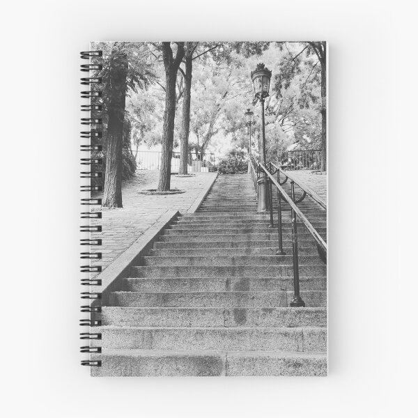 Item preview, Steps in Montmartre in Black and White - Parisian Landmark Photography designed and sold by CarolinaReina.