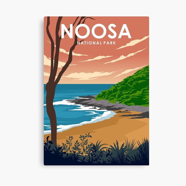 Item preview, Noosa National Park Australia Minimal Travel Poster designed and sold by Stadify.