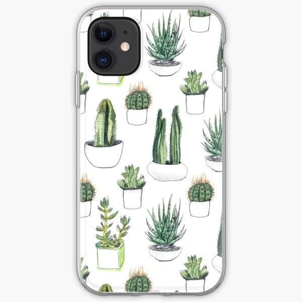 Watercolour cacti & succulents iPhone Soft Case