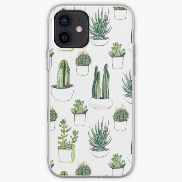 Watercolour cacti & succulents iPhone Soft Case