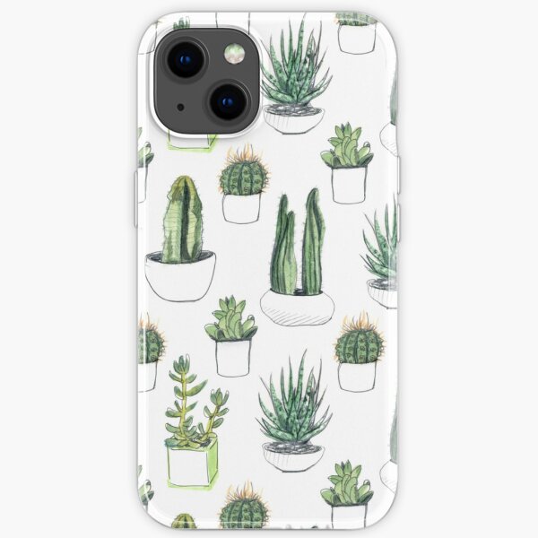 Watercolour cacti & succulents iPhone Soft Case