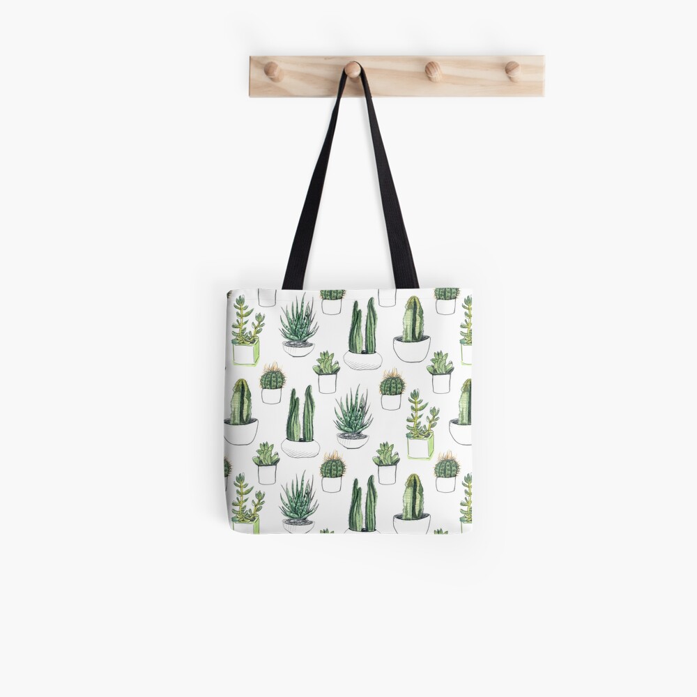Watercolour cacti & succulents Tote Bag
