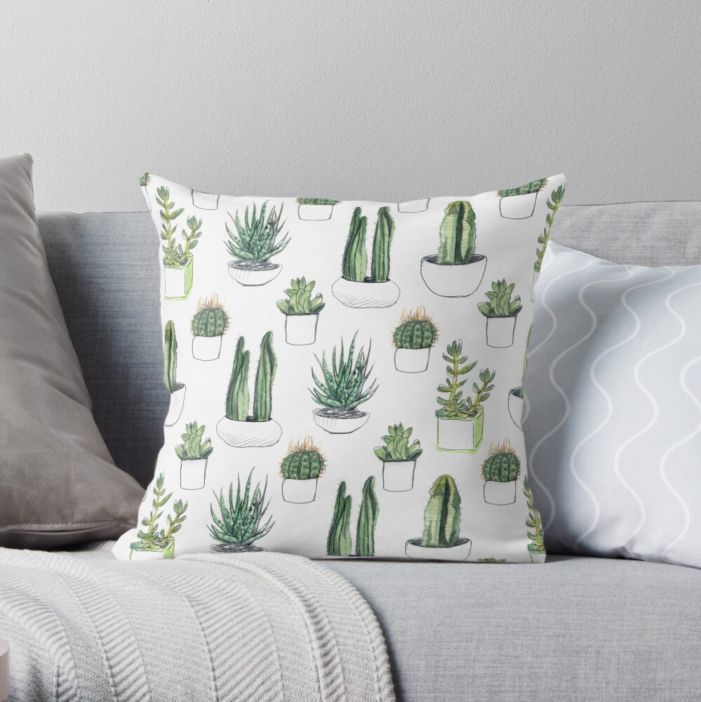 cactus throw pillow