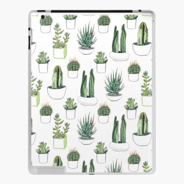 Watercolour cacti & succulents iPad Skin