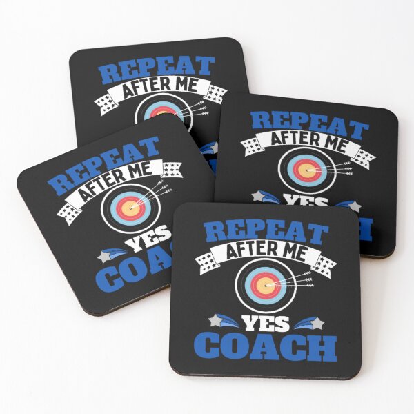 Item preview, Repeat After Me Yes Coach Archery - Blue White - Funny Sports designed and sold by GymWearDepot.