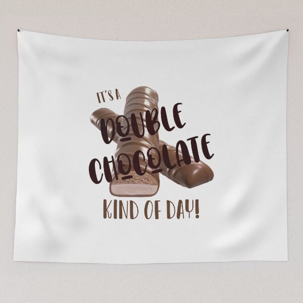 Item preview, It’s a Double Chocolate (LG Text) Kind of Day! White Background designed and sold by PawsitiveMum.