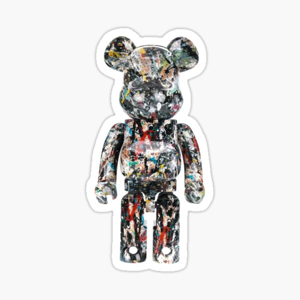 Blue Camo Bearbrick Sticker for Sale by alarouche