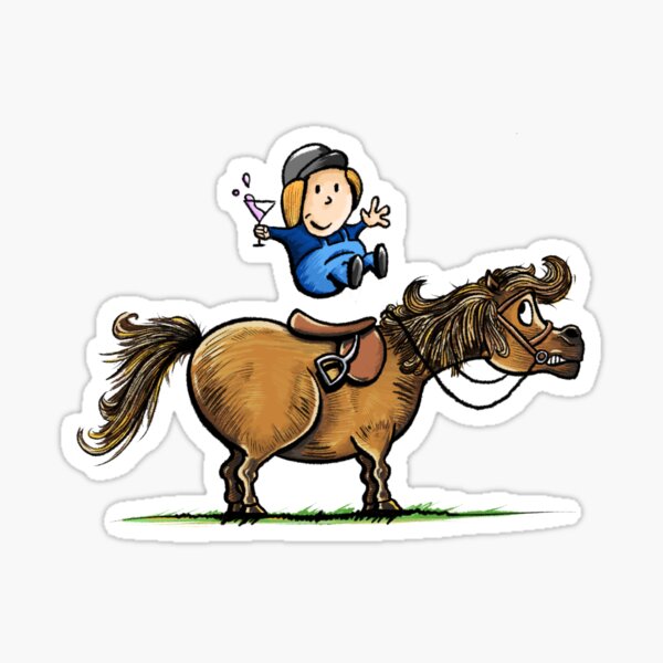Item preview, Illustration de cheval et cavalier mignon designed and sold by Rory's Cards :) .