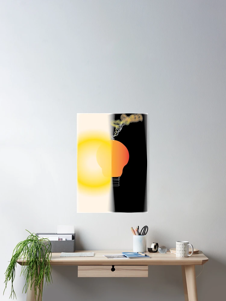 Thumbnail 2 of 3, Poster, Abstract Bulb designed and sold by Rani-Adil.