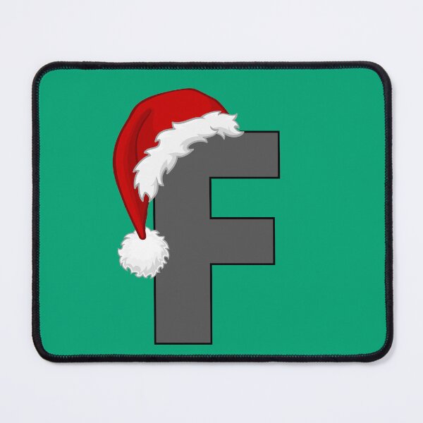 Item preview, Christmas Letter F with Santa Hat designed and sold by Coffee Lifestyle.