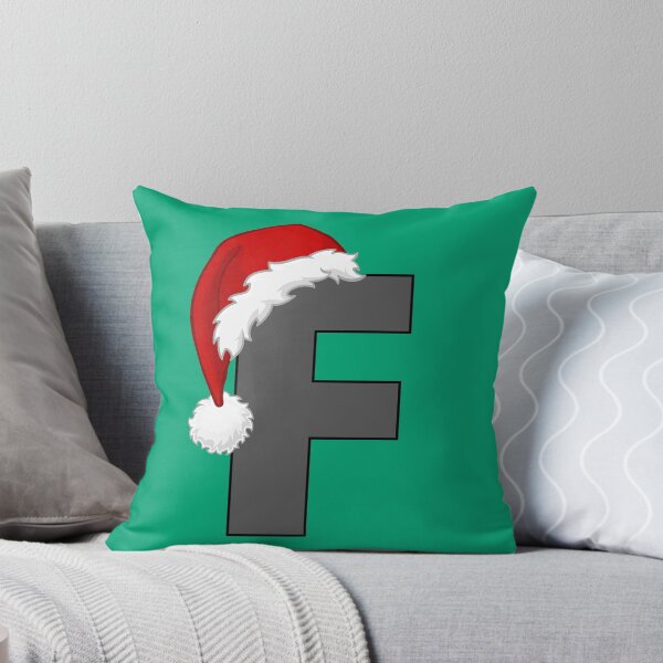 Item preview, Christmas Letter F with Santa Hat designed and sold by Coffee Lifestyle.