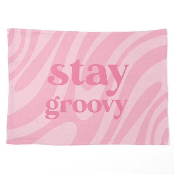 Stay Groovy Retro Chill Abstract Pattern with Typography in Pink  Art  Board Print for Sale by kierkegaard