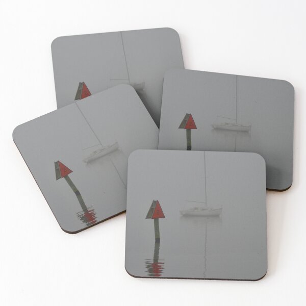 Item preview, Red Channel Marker in a Foggy Marina designed and sold by richardbryce.