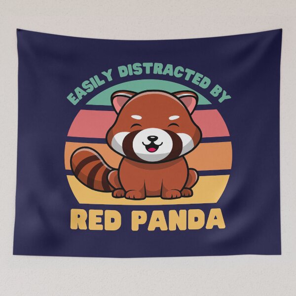 Item preview, Easily Distracted by Red Panda designed and sold by Keep Smiling.