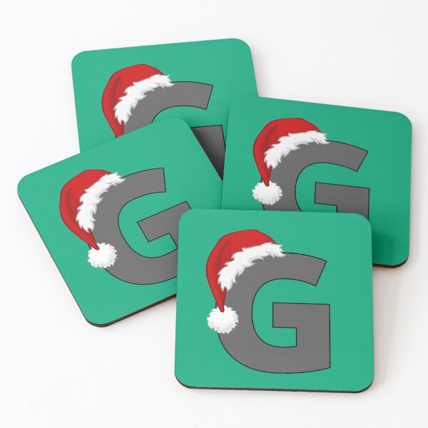 Item preview, Christmas Letter G with Santa Hat designed and sold by Coffee Lifestyle.