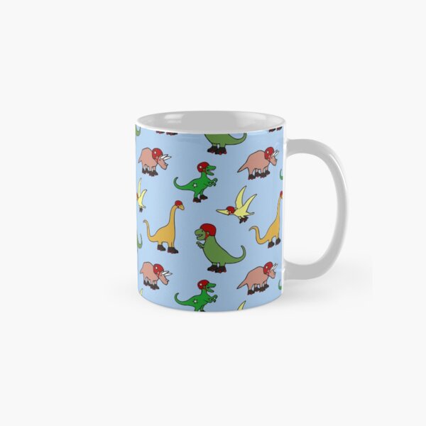 Roller Derby Dinosaurs Pattern Classic Mug