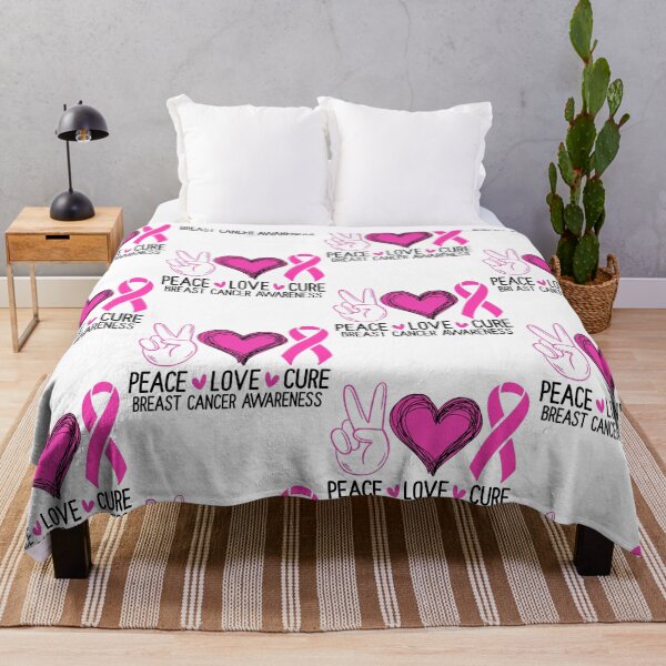 Item preview, Peace Love Cure Heart Doodle Breast Cancer Awareness Design designed and sold by Tonya51.