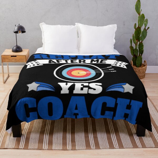 Item preview, Repeat After Me Yes Coach Archery - Blue White - Funny Sports designed and sold by GymWearDepot.