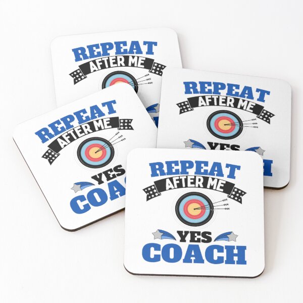 Item preview, Repeat After Me Yes Coach Archery - Blue Black - Funny Sports designed and sold by GymWearDepot.
