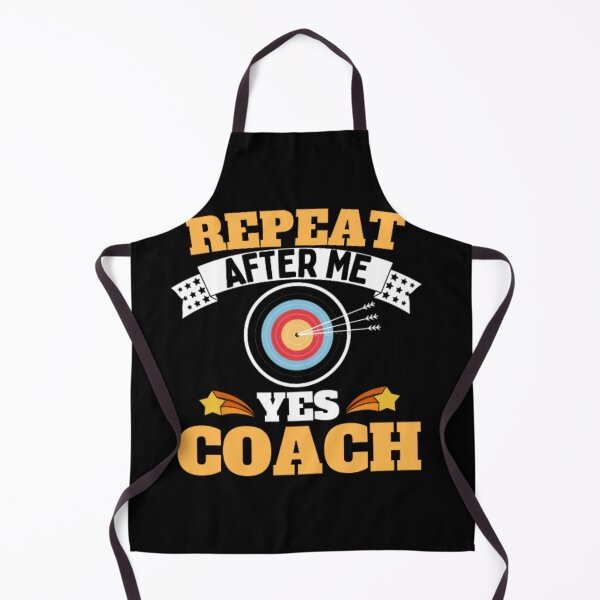 Item preview, Repeat After Me Yes Coach Archery - Yellow White - Funny Sports designed and sold by GymWearDepot.
