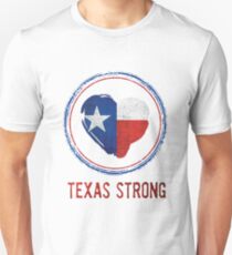 Texas Strong Texas Flag in Heart Unisex T-Shirt