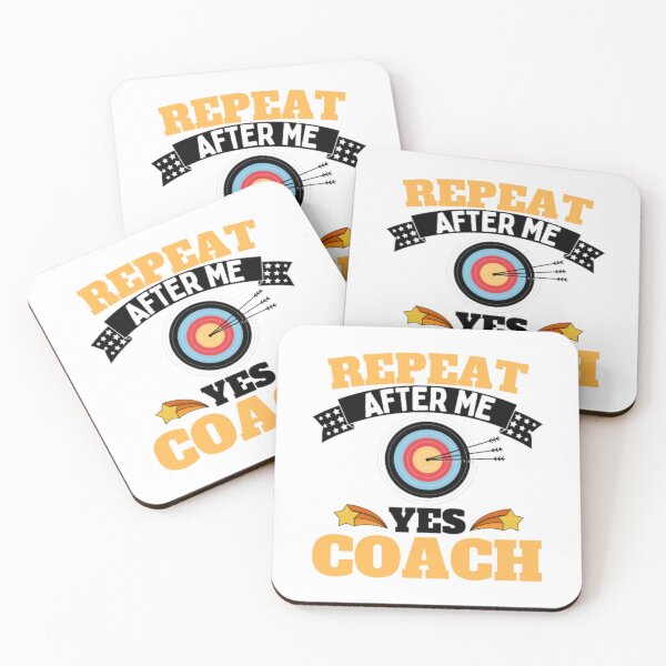 Item preview, Repeat After Me Yes Coach Archery - Yellow Black - Funny Sports designed and sold by GymWearDepot.