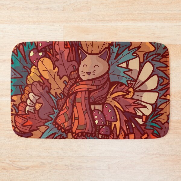 Item preview, The cosy autumn cat designed and sold by Swadeillustrations.