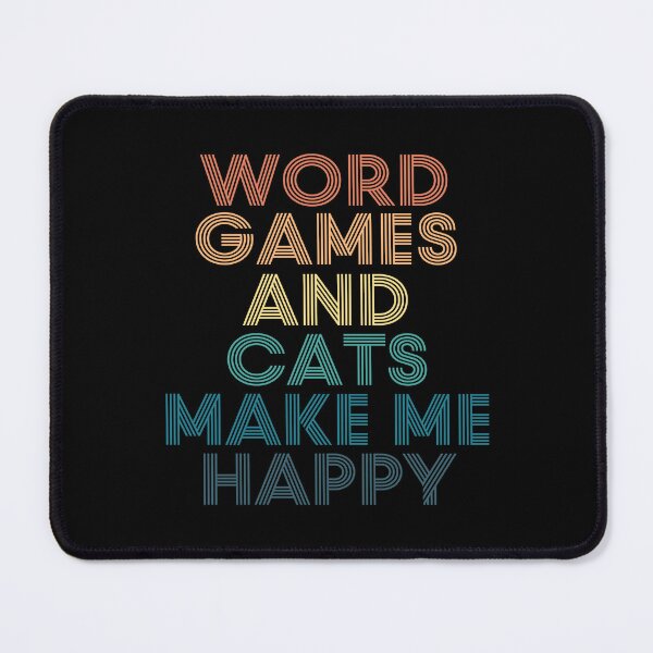 Item preview, Word Games And Cats Make Me Happy designed and sold by kindxinn.
