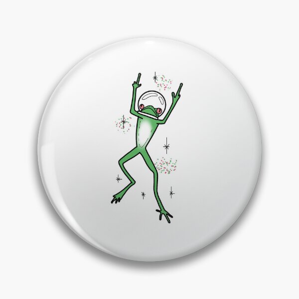 Item preview, green frog astronaut in space giving the finger cute gift designed and sold by AnanasArt.