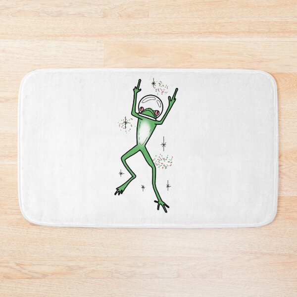 Item preview, green frog astronaut in space giving the finger cute gift designed and sold by AnanasArt.