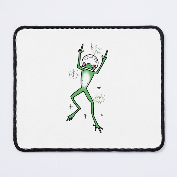Item preview, green frog astronaut in space giving the finger cute gift designed and sold by AnanasArt.