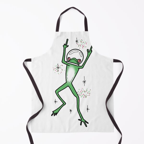 Item preview, green frog astronaut in space giving the finger cute gift designed and sold by AnanasArt.