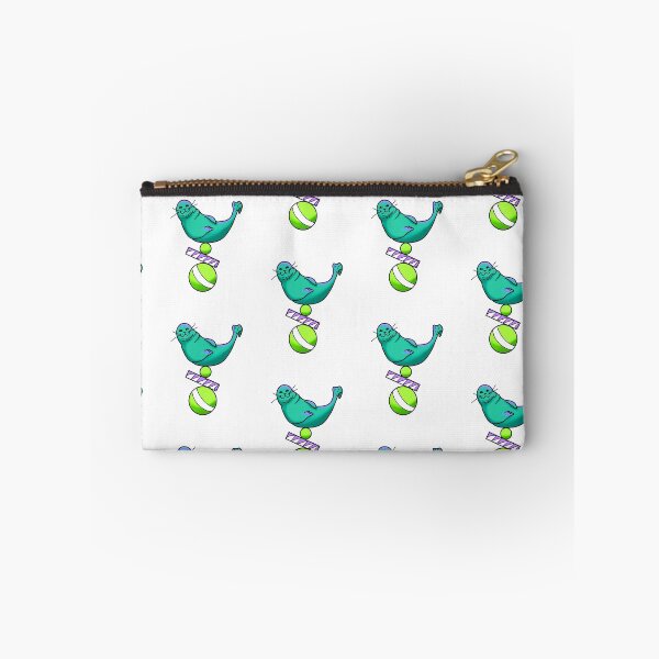 Item preview, Green seal balancing on a stack of balls cute gift designed and sold by AnanasArt.