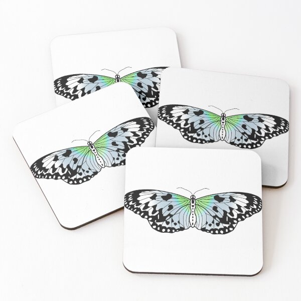 Artikelvorschau, grey and green delicate butterfly cute gift entworfen und verkauft von AnanasArt.