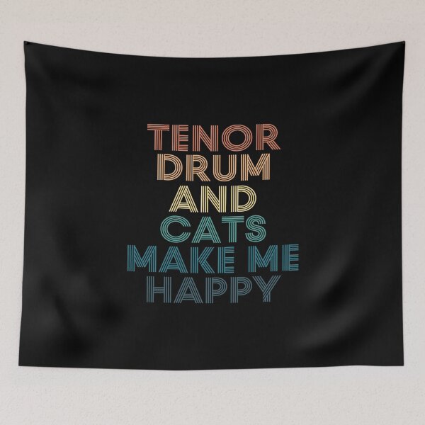 Item preview, Tenor drum And Cats Make Me Happy designed and sold by kindxinn.