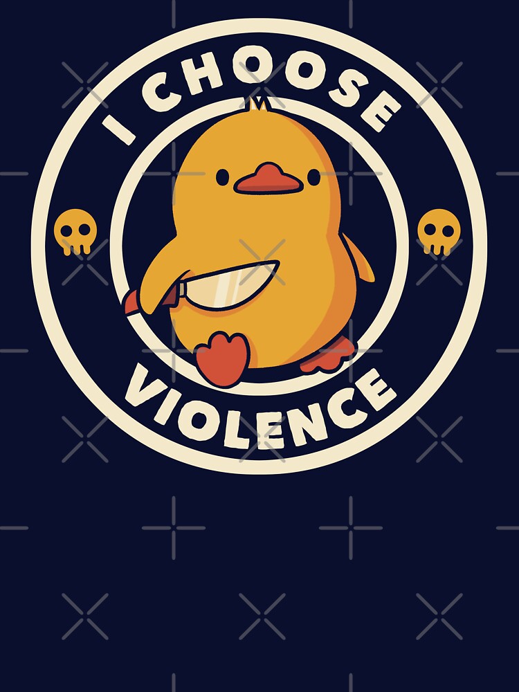 Thumbnail 7 of 7, Oversized T-Shirt, I Choose Violence Funny Duck by Tobe Fonseca designed and sold by tobiasfonseca.