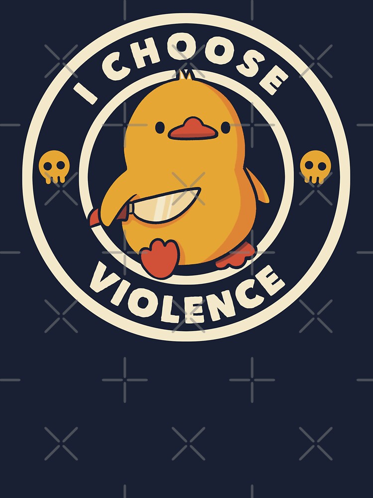 Thumbnail 2 of 2, Kids T-Shirt,  I Choose Violence Funny Duck by Tobe Fonseca designed and sold by tobiasfonseca.