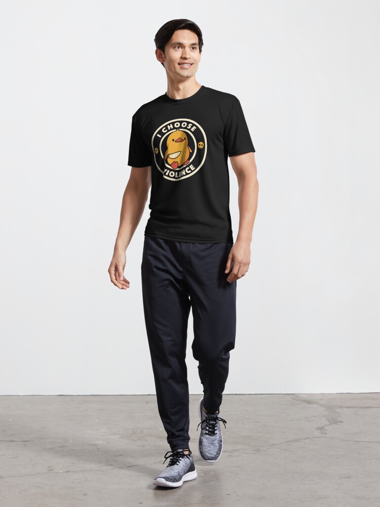 Thumbnail 5 of 7, Active T-Shirt,  I Choose Violence Funny Duck by Tobe Fonseca designed and sold by tobiasfonseca.