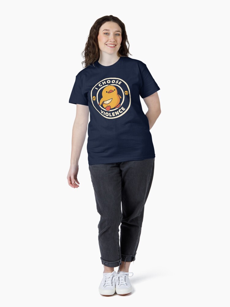 Thumbnail 4 von 7, Classic T-Shirt, Ich wähle Gewalt Lustige Ente von Tobe Fonseca designt und verkauft von tobiasfonseca.