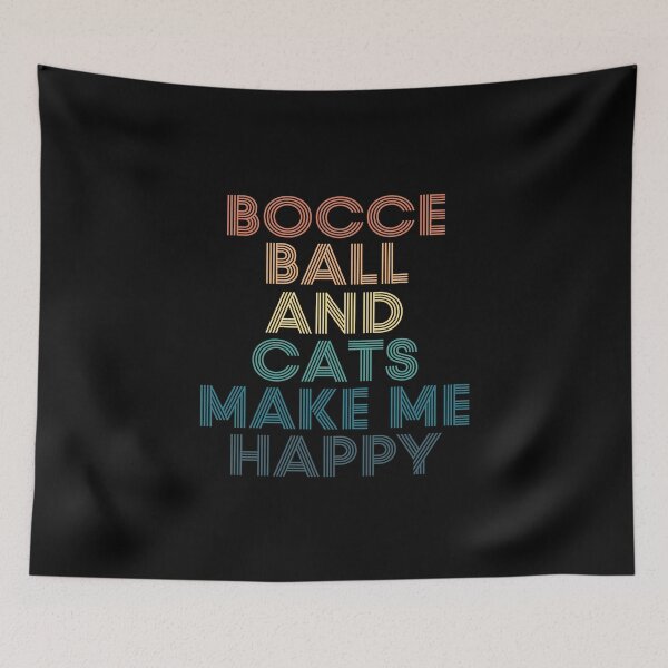 Item preview, Bocce ball And Cats Make Me Happy designed and sold by kindxinn.