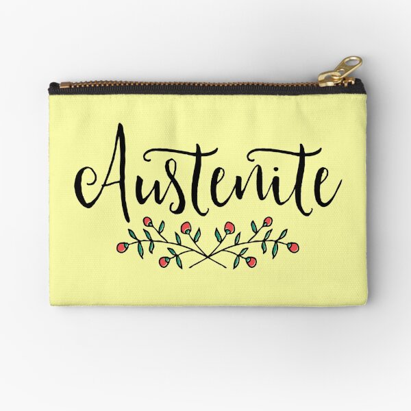 Jane Austen Floral Austenite Zipper Pouch
