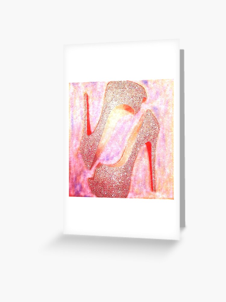 rhinestone red bottom heels