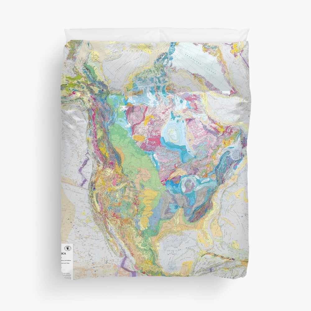 USGS Geologic Map of North America Duvet Cover
