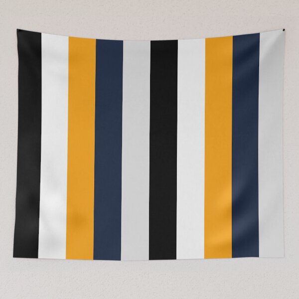 Item preview, Black, Yellow & Blue | Strips of Joy designed and sold by deepgoa.