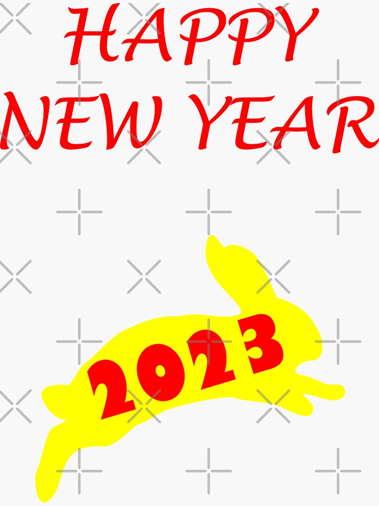 "HAPPY NEW YEAR 2023" Sticker for Sale by DomGDesign  Redbubble
